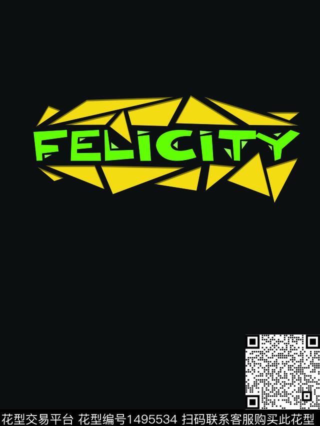 时尚涂鸦字母数码印花华亿平台下载（图片编号: 1495534） - 瓦栏（Walan）