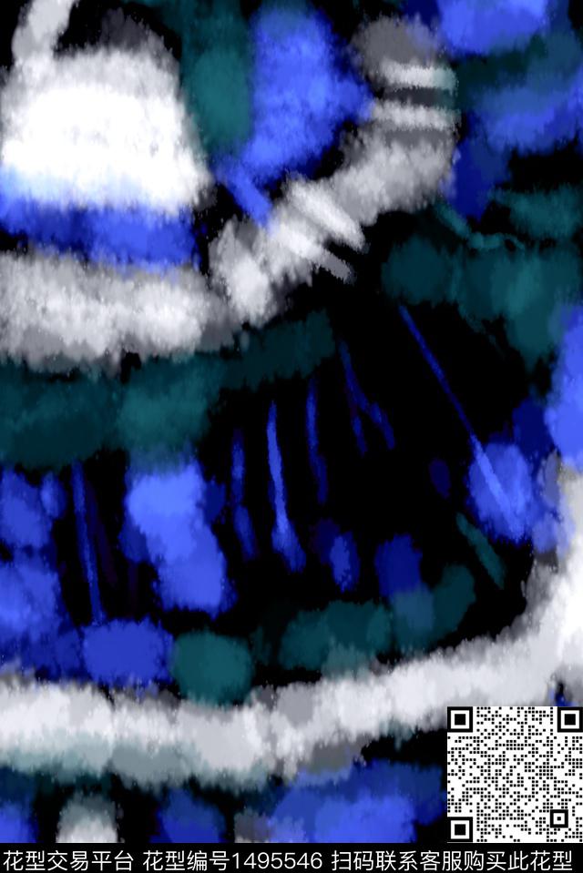 扎染华亿平台男装大牌风数码印花华亿平台下载（图片编号: 1495546） - 瓦栏（Walan）