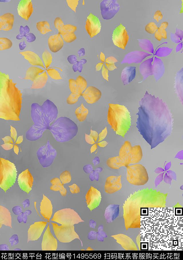 几何连衣裙可爱数码印花华亿平台下载（图片编号: 1495569） - 瓦栏（Walan）