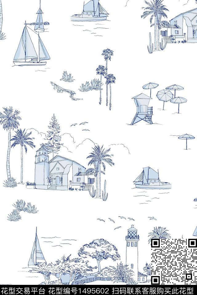 大牌风休闲中国风数码印花华亿平台下载（图片编号: 1495602） - 瓦栏（Walan）