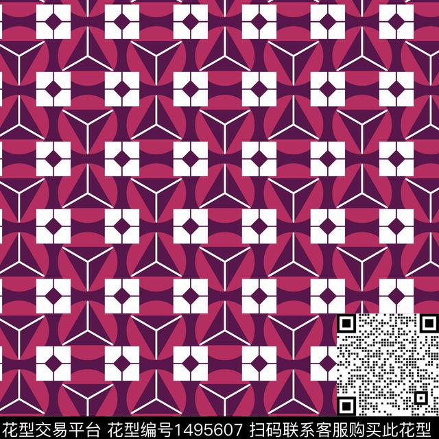 格子几何小碎花传统印花华亿平台下载（图片编号: 1495607） - 瓦栏（Walan）