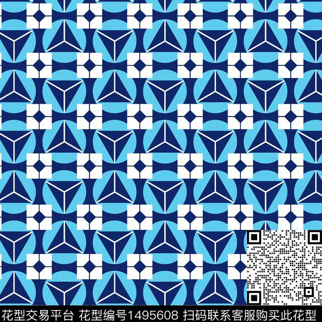 格子几何小碎花传统印花华亿平台下载（图片编号: 1495608） - 瓦栏（Walan）