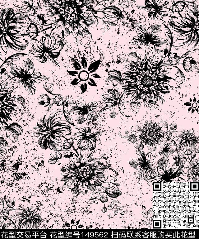 花数码印花华亿平台下载（图片编号: 149562） - 瓦栏（Walan）