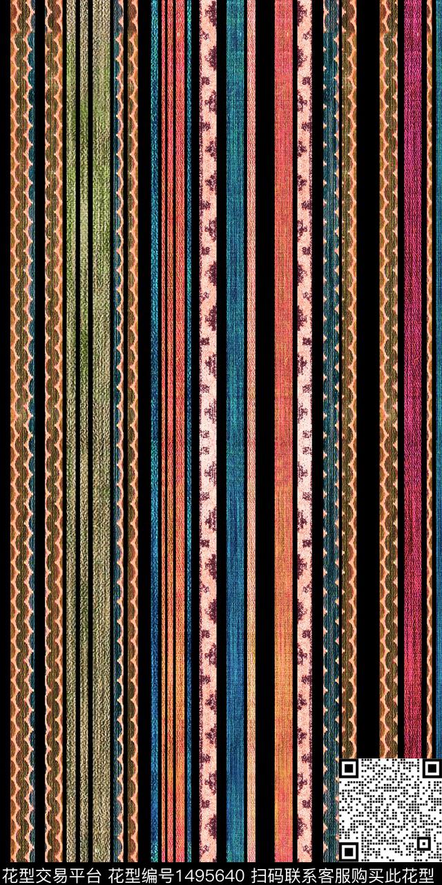 格子线条雕印华亿平台数码印花华亿平台下载（图片编号: 1495640） - 瓦栏（Walan）