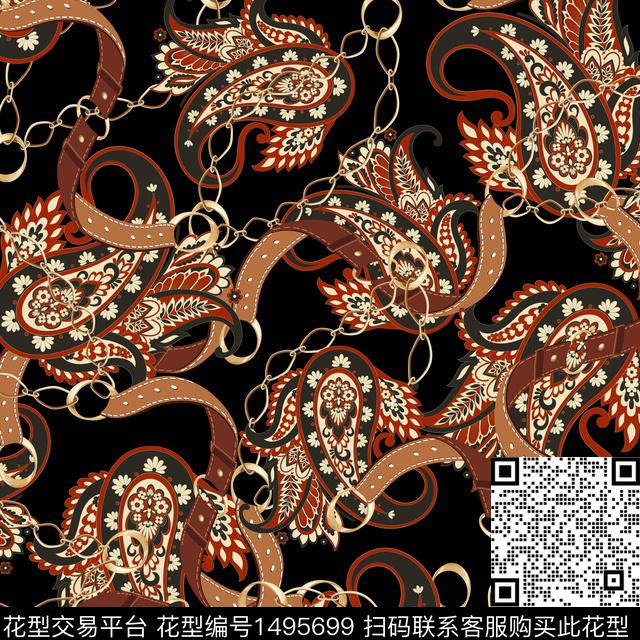 女装佩斯利民族风数码印花华亿平台下载（图片编号: 1495699） - 瓦栏（Walan）