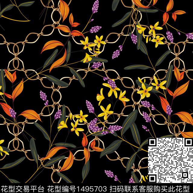 女装花卉年轻女性数码印花华亿平台下载（图片编号: 1495703） - 瓦栏（Walan）