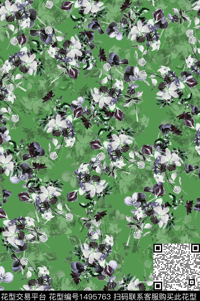 香云纱中国风数码印花华亿平台下载（图片编号: 1495763） - 瓦栏（Walan）