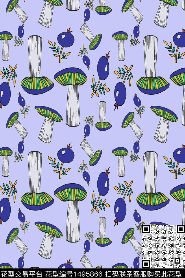 趣味小碎花童装数码印花华亿平台下载（图片编号: 1495866） - 瓦栏（Walan）