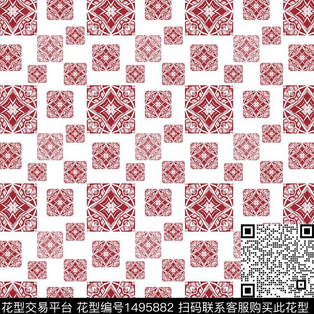 民族风波西米亚传统花纹传统印花华亿平台下载（图片编号: 1495882） - 瓦栏（Walan）
