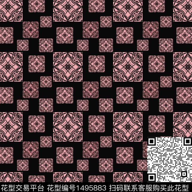 民族风波西米亚传统花纹传统印花华亿平台下载（图片编号: 1495883） - 瓦栏（Walan）