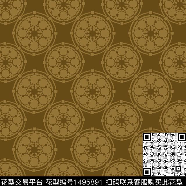 民族风波西米亚圆圈与波点传统印花华亿平台下载（图片编号: 1495891） - 瓦栏（Walan）