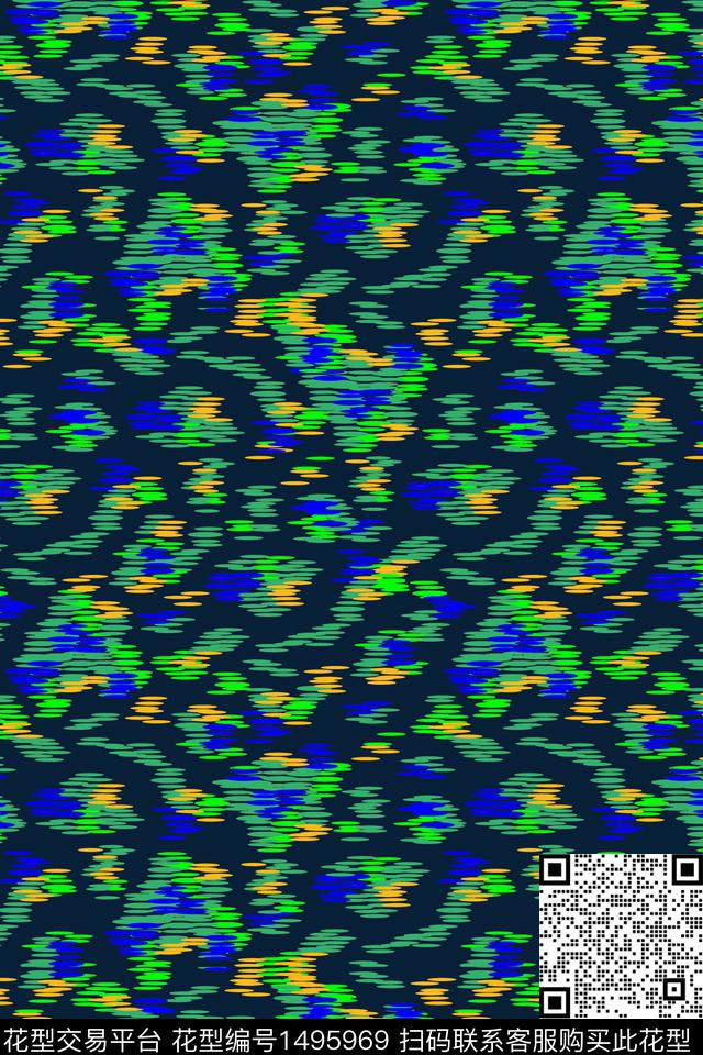 肌理条纹抽象数码印花华亿平台下载（图片编号: 1495969） - 瓦栏（Walan）