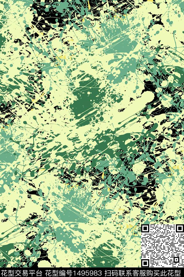 抽象男装户外家居服传统印花华亿平台下载（图片编号: 1495983） - 瓦栏（Walan）