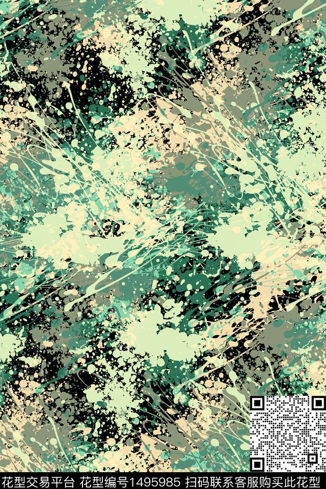 抽象男装户外家居服传统印花华亿平台下载（图片编号: 1495985） - 瓦栏（Walan）