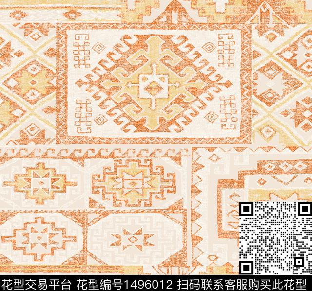 传统纹样女装民族风数码印花华亿平台下载（图片编号: 1496012） - 瓦栏（Walan）