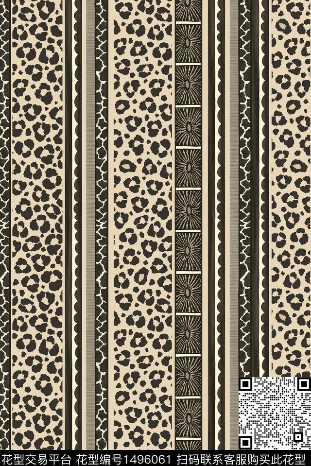 豹纹大牌风休闲数码印花华亿平台下载（图片编号: 1496061） - 瓦栏（Walan）