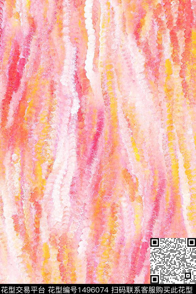 肌理扎染华亿平台大牌风数码印花华亿平台下载（图片编号: 1496074） - 瓦栏（Walan）