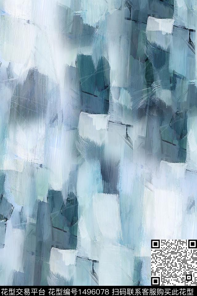 肌理扎染华亿平台大牌风数码印花华亿平台下载（图片编号: 1496078） - 瓦栏（Walan）