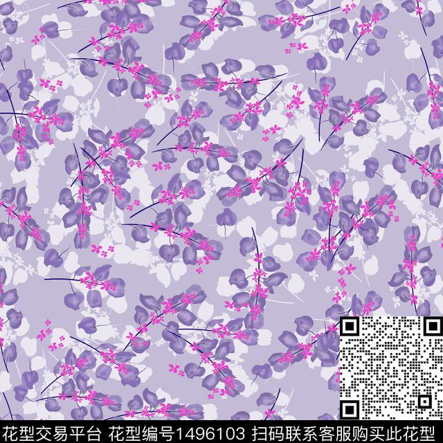 田园颜色连衣裙数码印花华亿平台下载（图片编号: 1496103） - 瓦栏（Walan）