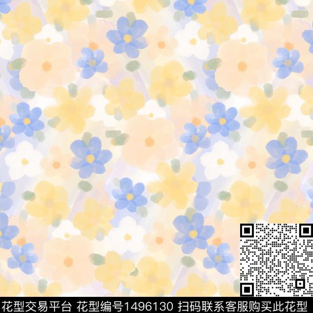 年轻女性小碎花清新风数码印花华亿平台下载（图片编号: 1496130） - 瓦栏（Walan）