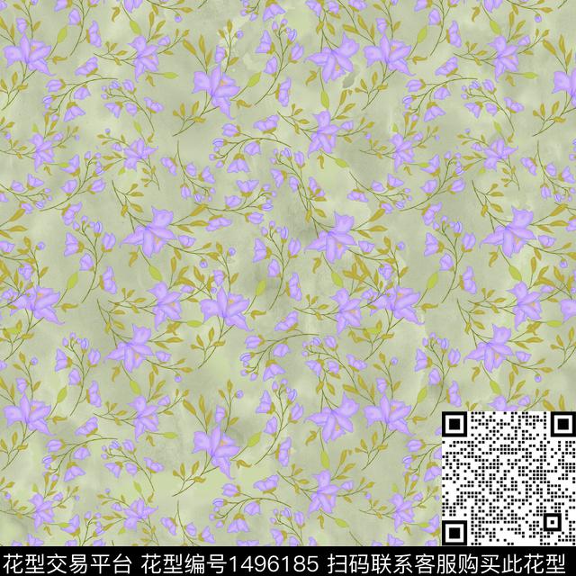 田园颜色连衣裙数码印花华亿平台下载（图片编号: 1496185） - 瓦栏（Walan）