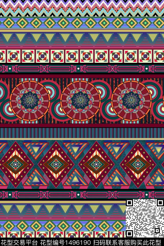 几何渐变抽象数码印花华亿平台下载（图片编号: 1496190） - 瓦栏（Walan）