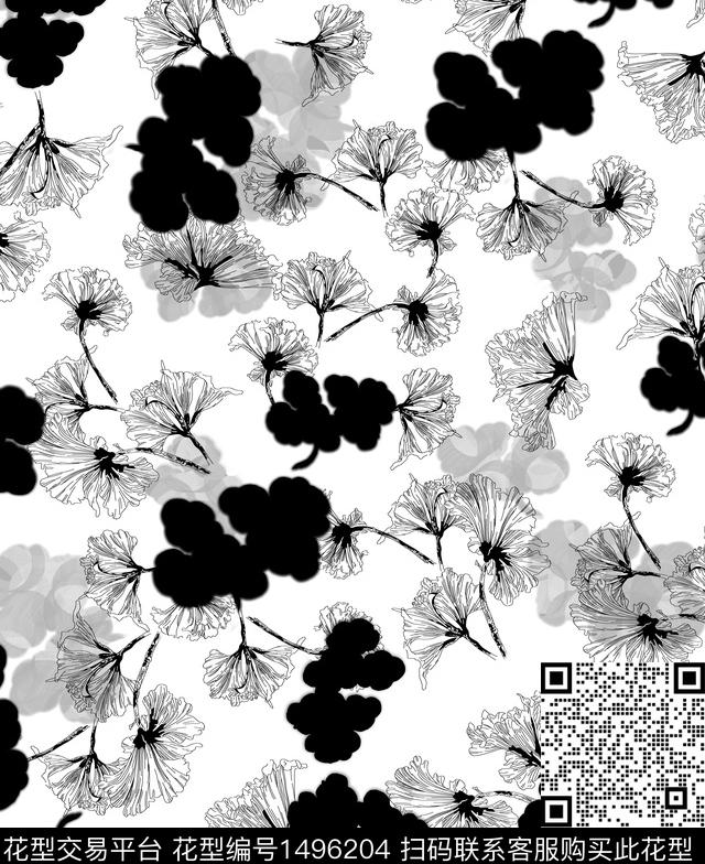 连衣裙女装花卉传统印花华亿平台下载（图片编号: 1496204） - 瓦栏（Walan）