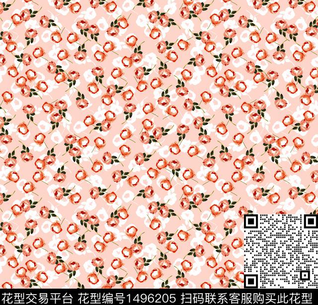 连衣裙女装花卉传统印花华亿平台下载（图片编号: 1496205） - 瓦栏（Walan）