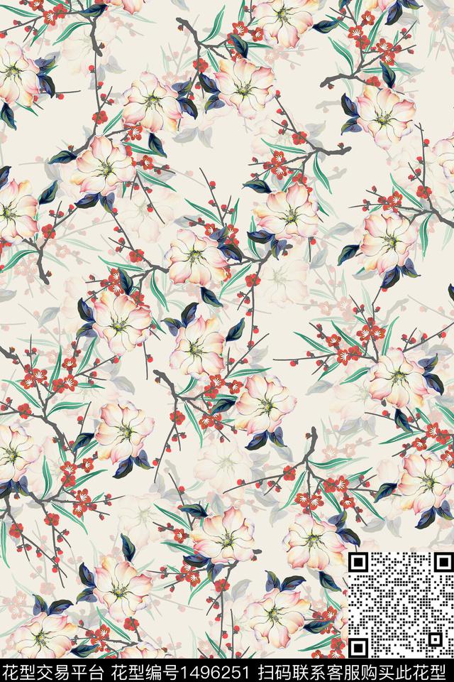 香云纱中国风数码印花华亿平台下载（图片编号: 1496251） - 瓦栏（Walan）