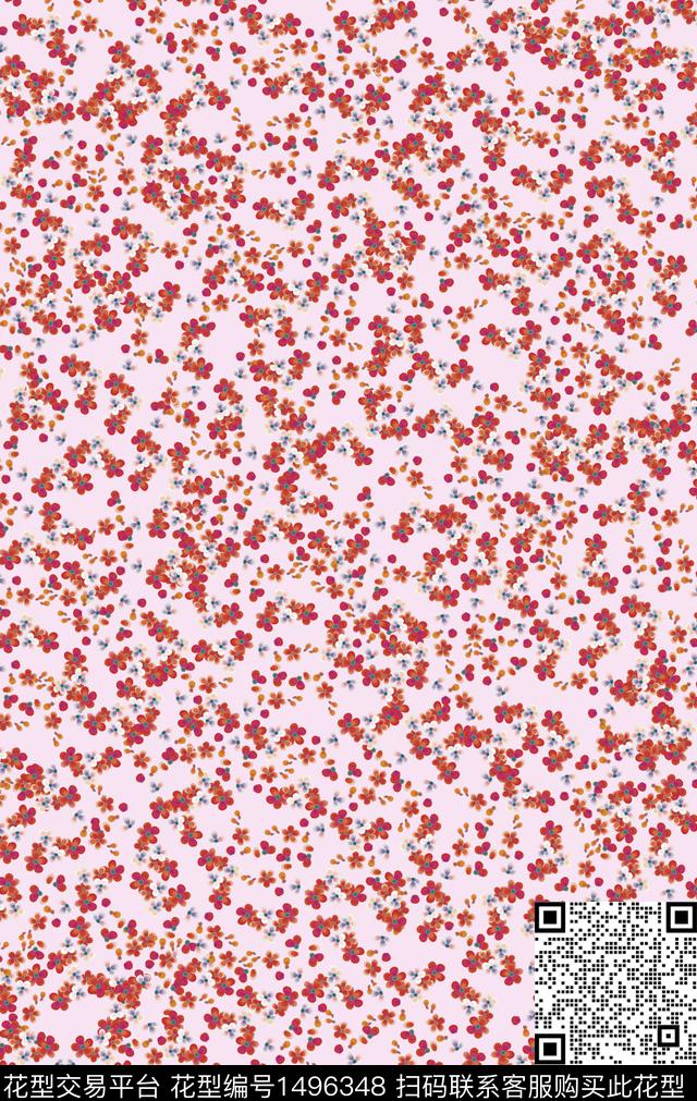 连衣裙大牌风小清新数码印花华亿平台下载（图片编号: 1496348） - 瓦栏（Walan）