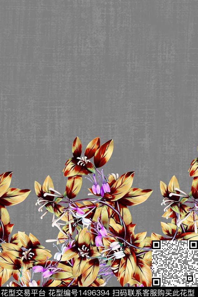 定位花民族花卉花卉数码印花华亿平台下载（图片编号: 1496394） - 瓦栏（Walan）