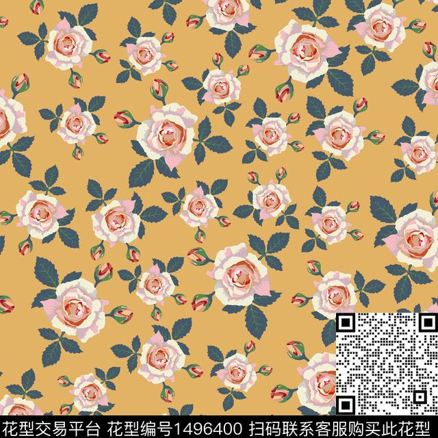 时尚花卉春夏华亿平台数码印花华亿平台下载（图片编号: 1496400） - 瓦栏（Walan）