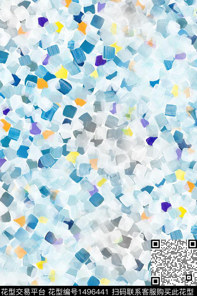 肌理大牌风抽象数码印花华亿平台下载（图片编号: 1496441） - 瓦栏（Walan）