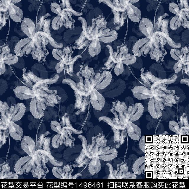 花卉手绘小碎花传统印花华亿平台下载（图片编号: 1496461） - 瓦栏（Walan）