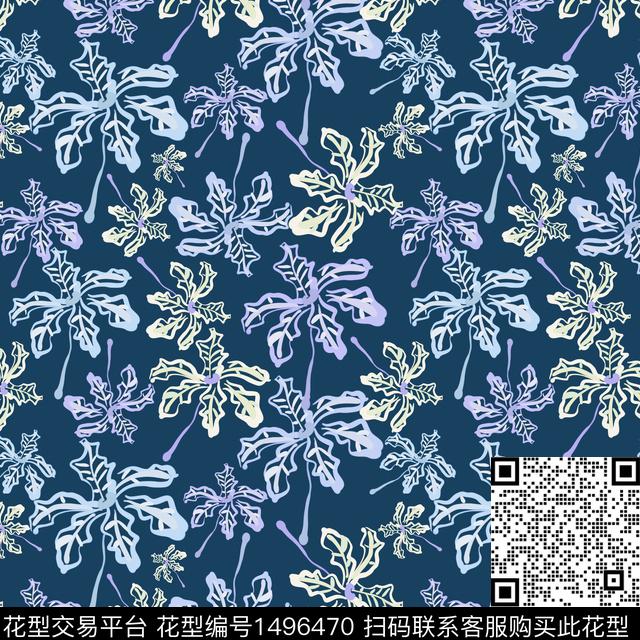 花卉手绘小碎花数码印花华亿平台下载（图片编号: 1496470） - 瓦栏（Walan）