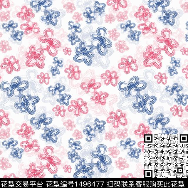 花卉手绘小碎花传统印花华亿平台下载（图片编号: 1496477） - 瓦栏（Walan）