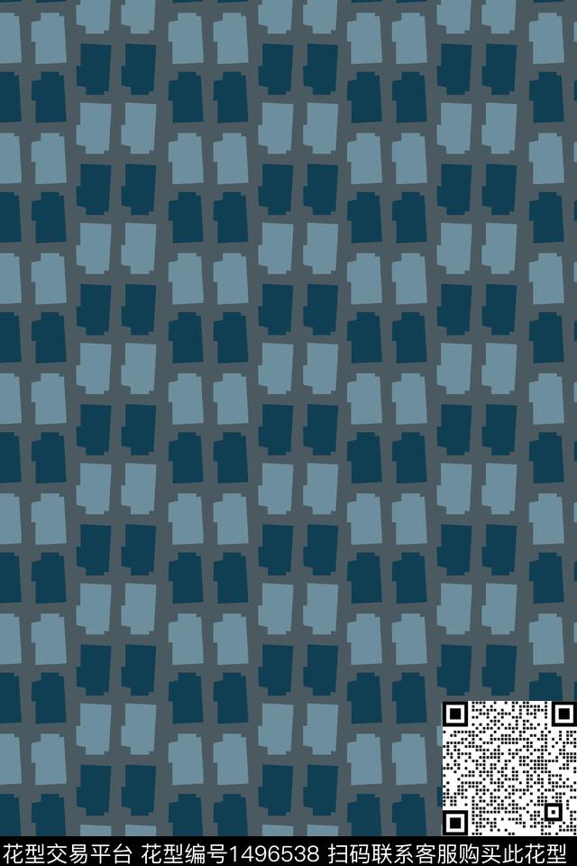 格子几何线条数码印花华亿平台下载（图片编号: 1496538） - 瓦栏（Walan）