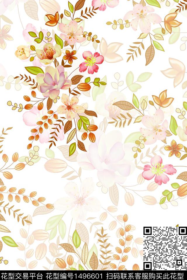 民族花卉花卉大牌风数码印花华亿平台下载（图片编号: 1496601） - 瓦栏（Walan）