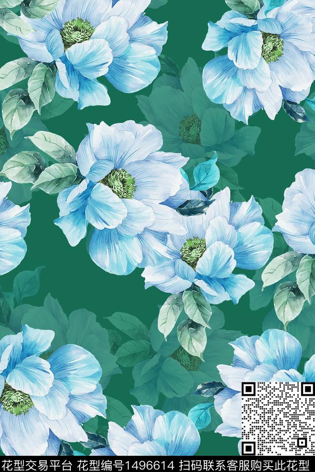 香云纱中国风花卉数码印花华亿平台下载（图片编号: 1496614） - 瓦栏（Walan）