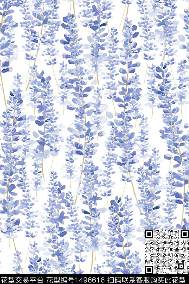 花卉大牌风小清新数码印花华亿平台下载（图片编号: 1496616） - 瓦栏（Walan）
