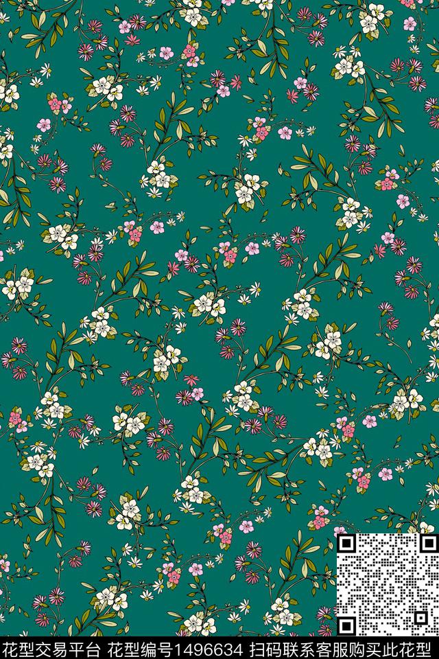 花卉大牌风桃花数码印花华亿平台下载（图片编号: 1496634） - 瓦栏（Walan）