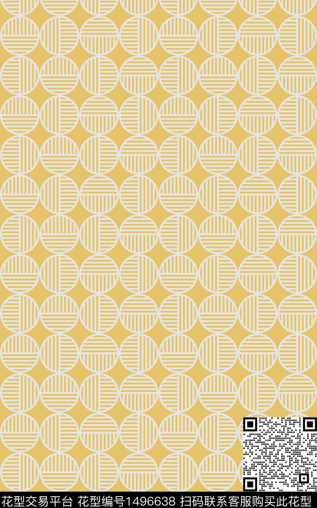 格子几何圆形传统印花华亿平台下载（图片编号: 1496638） - 瓦栏（Walan）