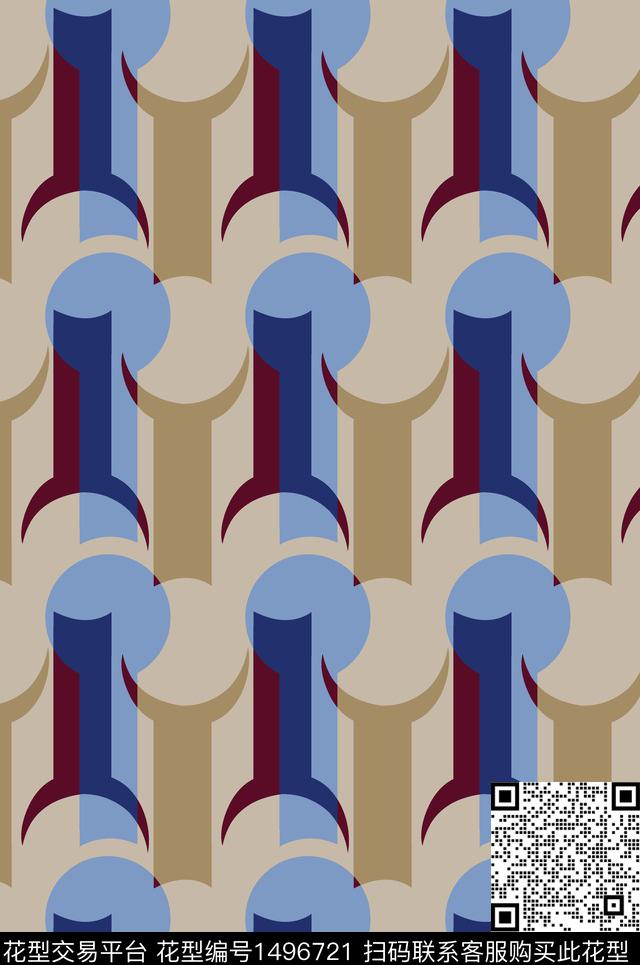 几何简约女装传统印花华亿平台下载（图片编号: 1496721） - 瓦栏（Walan）