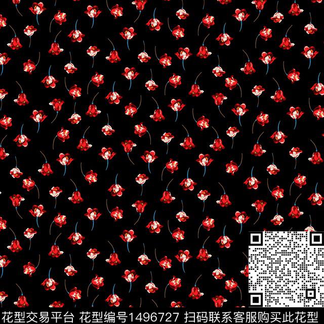 花卉春夏华亿平台小碎花数码印花华亿平台下载（图片编号: 1496727） - 瓦栏（Walan）