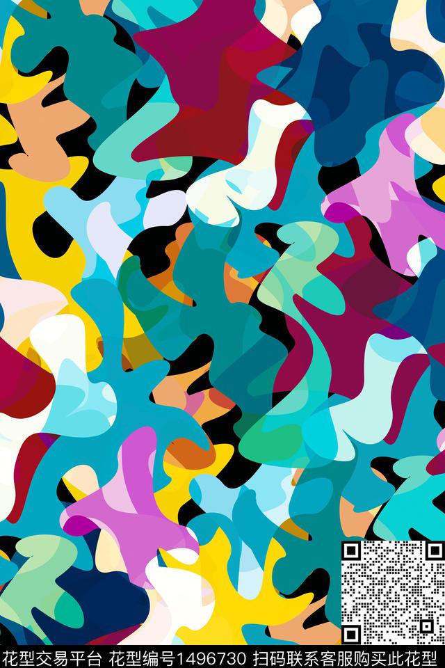 抽象男装户外家居服传统印花华亿平台下载（图片编号: 1496730） - 瓦栏（Walan）