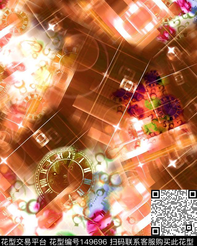 钟表科技感未来数码印花华亿平台下载（图片编号: 149696） - 瓦栏（Walan）