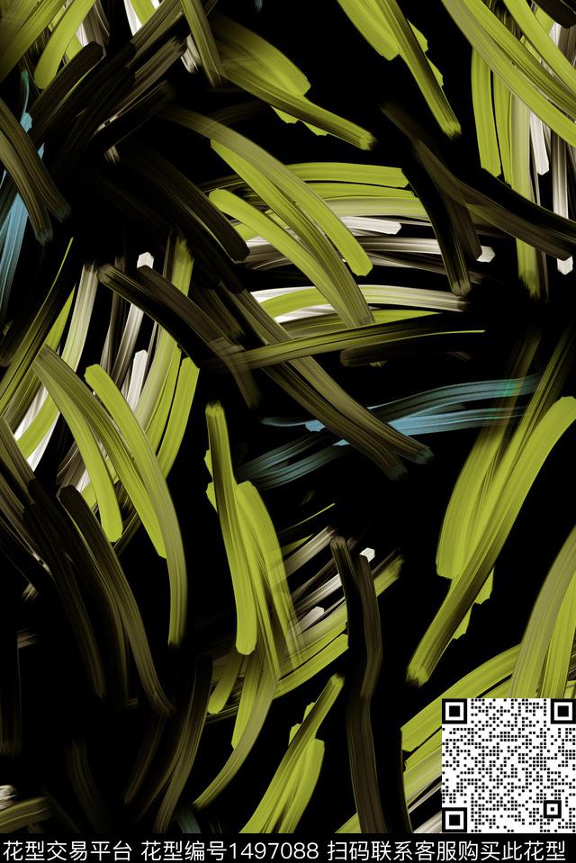 几何线条大牌风数码印花华亿平台下载（图片编号: 1497088） - 瓦栏（Walan）