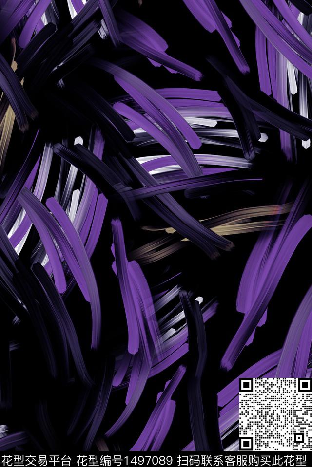 几何线条大牌风数码印花华亿平台下载（图片编号: 1497089） - 瓦栏（Walan）