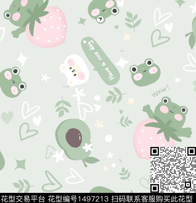 青蛙鸭子宇航员数码印花华亿平台下载（图片编号: 1497213） - 瓦栏（Walan）