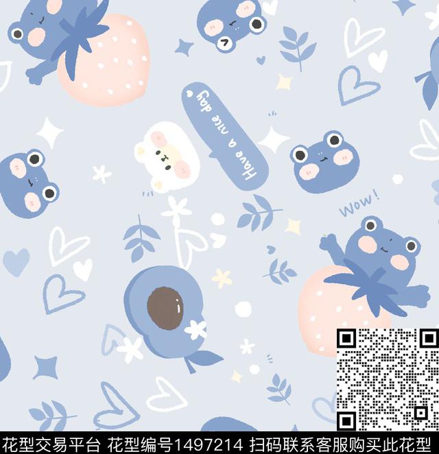 青蛙鸭子宇航员数码印花华亿平台下载（图片编号: 1497214） - 瓦栏（Walan）